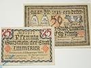 Notgeld Notgeld Emmerich , Set mit 2 Scheinen , Tieste 1710.05.15 und 16 , von 1920 , Rheinland Verkehrsausgabe -
