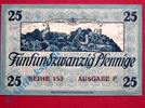 Notgeld Notgeld Dippoldiswalde , Einzelschein über 25 Pfennig , Tieste 1400.06 , Sachsen Verkehrsausgabe -