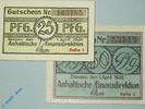 Notgeld Notgeld Dessau , Set mit 2 Scheinen , Tieste 1340.05.10 und 11 , von 1920 , Anhalt Verkehrsausgabe -
