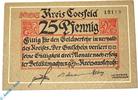 Notgeld Notgeld Coesfeld , 25 Pfennig Schein , Wellenbündel , Tieste 1185.05.05 , Westfalen Verkehrsausgabe -