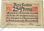 Notgeld Notgeld Coesfeld , 25 Pfennig Schein , Wellenbündel , Tieste 1185.05.01 , Westfalen Verkehrsausgabe -