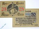 Notgeld Notgeld Coesfeld , Set mit 2 Scheinen , Wellenbündel , Tieste 1185.05.01 und 2 , Westfalen Verkehrsausgabe -
