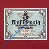 Notgeld Notgeld Herrnstadt , Schein über 5 Pfennig , Tieste 2970.01 , Schlesien Verkehrsausgabe -