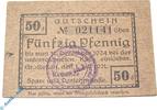 Notgeld Notgeld Gross Reken , 50 Pfennig Schein , Tieste 2580.05.10 , von 1918 , Westfalen Verkehrsausgabe -