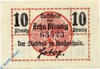 Notgeld Notgeld Grossenhain , 10 Pfennig Schein , Tieste 2530.10.10 , Sachsen Verkehrsausgabe -