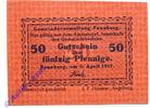 Notgeld Notgeld Penzberg , Bayern , Einzelschein über 50 Pfennig , Tieste 5560.06 , von 1917 , Verkehrsausgabe -