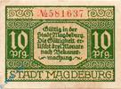 Notgeld Notgeld Magdeburg , 10 Pfennig Schein , Tieste 4330.40.15 , von 1920 , Sachsen Verkehrsausgabe -