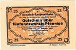 Notgeld De Langenaltheim , Notgeld 25 Pfennig Schein in kfr. M-G 766.4.a , Bayern 1917 25 Pf. 1917 1 bis 1-
