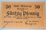 Notgeld Notgeld Waltrop , 50 Pfennig Schein , WZ gleich , Tieste 7690.05.10 , von 1920 , Westfalen Verkehrsausgabe -