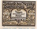 Notgeld De 50 Pf. -N- Notgeld Kreis Quedlinburg Land 1089.1.a , 50 Pfennig Schein - N - o.D. -