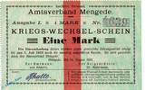 deutsches Notgeld 1914/1915 1 Mark Schein Notgeld Mengede , 1 Mark Schein in kfr. Dießner 228.II.4.c , von 1914 , Westfale -