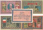Serienscheine DE 5 Scheine kpl. Notgeld Landesbürgeramt Altona 29.1.a , Set mit 5 Scheinen schwarz in kfr. 1922 -
