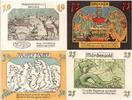 Serienscheine DE 4 Scheine kpl. Schierke , Brockenwirtschaft , Set mit 4 Scheinen in kfr. M/G 1177.2 -
