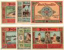 Seriennotgeld Deutschland 6 Scheine Stadt Aken , Set mit 6 Scheinen in kfr. Mehl Grabowski 8.3.b -