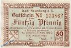 Notgeld DE 50 Pf. Stadt Naumburg , 50 Pfennig Schein Z-Muster in kfr. Tieste 4770.10.05 -