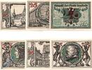 Serienscheine DE 6 Scheine kpl. Arnstadt , Personen und Gebäude , Set mit 6 Scheinen in kfr. M/G 43.2 -