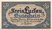 Kleingeld 1914-1922 50 Pf. Kreis Luckau , 50 Pfennig Schein in kfr. Tieste 4225.05.31 , - 31.12.1920 -