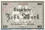 DE 10 Mk. Banknote der Stadt Rudolstadt , 10 Mark Schein in kfr. E , Geiger 456.02 -