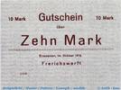 Großnotgeld Deutschland 10 Mark Schein Frerichswerft in Einswarden , 10 Mark Schein in kfr. E , Geiger 120.04 -
