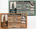 Notgeld DE 2 Scheine kpl. Kamen Notgeld Tieste 3350.05.15-16 , Set mit 2 Scheinen in kfr. von 1920 NRW -