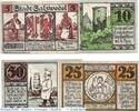 Serienscheine DE 4 Scheine kpl. Notgeld der Stadt Salzwedel , Set mit 4 Scheinen in kfr. M/G 1162.1 -