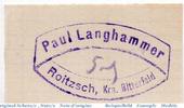 Notgeld Deutschland 5 Pfennig Schein Notgeld Roitzsch , P. Langhammer , 5 Pfennig Schein in kfr. Tieste 6150.25.01 -
