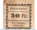 Notgeld Deutschland 30 Pfennig Schein Notgeld Gerbstedt , Fr. Osske 30 Pfennig Schein in gbr. Tieste 2200.50.04 -