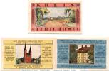 Notgeld De 3 Scheine kpl. Notgeld Kreis Jerichow , Set mit 3 kassenfrischen Scheinen , 658.1 , 1921 -