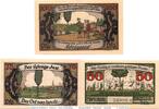Seriennotgeld Deutschland 3 Scheine kompl. Notgeld Gemeinde Königsaue, 721.1.a , Set mit 3 kassenfrischen Scheinen -