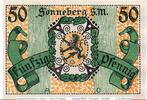 Notgeld DE 50 Pf. Notgeld Stadt Sonneberg , 6985.10.10 , 50 Pfennig Schein in kfr. von 1918 -