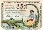Notgeld De 25 Pf. 1921 Nortorf , Notgeld 25 Pfennig Schein in kfr. M-G 9... 3.02 £ Tax included +  6.91 £ shipping
