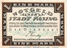 Seriennotgeld Deutschland 1 Mark Schein Notgeld der Stadt Pasing 1050.3.a , 1 Mark Schein in kfr. weiß und rauh -