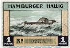 Notgeld DE 1 Mk. -orange- Hamburger Hallig , Notgeld 1 Mark -orange- in kfr. M-G 564.2.a , SH o.D. -