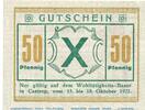 Seriennotgeld Deutschland 50 Pfennig Schein Notgeld Wohltätigkeits Bazar Castrop 224.1 , 50 Pfennig Schein in kfr. -