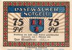 Serienscheine DE 75 Pf. Notgeld der Stadt Pasewalk 1049.1 , 75 Pfennig Schein in kfr. -