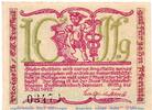 Seriennotgeld Deutschland 10 Pfennig Schein Notgeld Großbreitenbach Tesselt 477.4.a , 10 Pfennig Schein Kn schwarz in kfr. -
