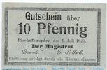 Kleingeld 1914-1922 10 Pf. Notgeld der Stadt Bischofswerder 0685.05.40 , 10 Pfennig Schein in kfr. -