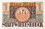 DE 1 Mark Schein RÜ Notgeld der Stadt Wiedenbrück 1423.1.b , 1 Mark Schein -RÜ- in kfr. -
