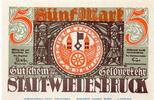 DE 5 Mark Schein NB Notgeld der Stadt Wiedenbrück 1423.1.b , 5 Mark Schein -NB- in kfr. -