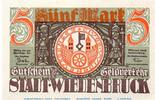 DE 5 Mark Schein RÜ Notgeld der Stadt Wiedenbrück 1423.1.b , 5 Mark Schein -RÜ- in kfr. -