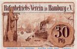 Notgeld DE Notgeld Hafenbetriebsverein Hamburg 3765.145.21 , 30 Pfennig Schein in kfr. 30 Pf. 1920 1 bis 1-