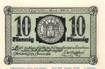 Serienscheine DE 10 Pf. Notgeld der Stadt Osterwieck 1037.1.c , 10 Pfennig Scheinen grün in kfr. -