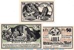 DE 3 Scheine kompl. Notgeld der Gemeinde Stroebeck 1285.1.a , Set mit 3 Scheinen in kfr. o.D. -