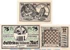 Seriennotgeld Deutschland 3 Scheine kompl. Notgeld der Gemeinde Stroebeck 1285.3 , Set mit 3 Scheinen in kfr. o.D. -