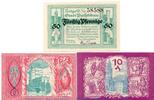 Serienscheine DE 3 Scheine kpl. 3 x Notgeld der Stadt Patschkau 1052.1 , Set mit 3 Scheinen in kfr. o.D. -