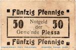 Notgeld Deutschland 50 Pfennig Schein Notgeld Gemeinde Plessa 5670.10.40 , 50 Pfennig Schein in gbr. o.D. -