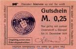 Notgeld Deutschland 25 Pfennig Handstempel Notgeld A. Conrad Stassfurt 7085.05.01 , 25 Pfennig Handstempel in kfr. o.D. -