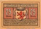 Notgeld De 25 Pf. Notgeld der Stadt Lünen 4290.10.02 , 25 Pfennig Schein in kfr. -