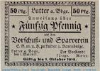 Notgeld Deutschland 50 Pfennig braungrau Notgeld Vorschußverein Lutter 4315.05.03 , 50 Pfennig Schein in kfr. -
