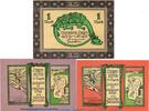 Notgeld DE 3 Scheine kpl. 3 x Notgeld der Gemeinde Langenaltheim 766.5 , Set mit 3 Scheinen in kfr. -